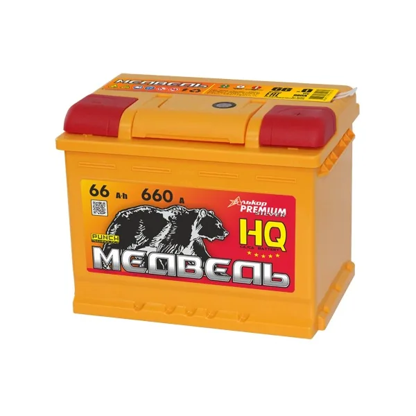 Аккумулятор МЕДВЕДЬ PUNCH 66 Ач 660 А (EN), прямая полярность, LN2