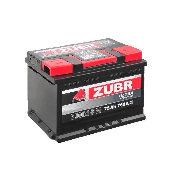 Аккумулятор ZUBR Ultra 75 Ач 760 А (EN), прямая полярность, LN3