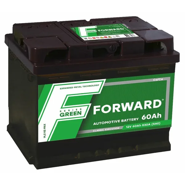 Аккумулятор FORWARD Green 60 Ач 550 А (EN), прямая полярность, LN2