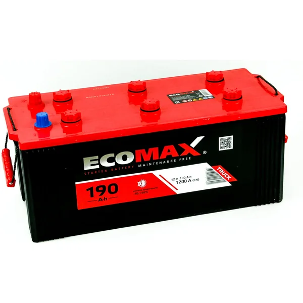 Аккумулятор EcoMax 190 Ач 1200 А (EN), прямая полярность, HB