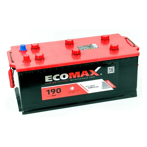 Аккумулятор EcoMax 190 Ач 1200 А (EN), обратная полярность, 6ST-190