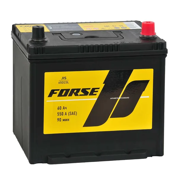Аккумулятор FORSE 60 Ач 550 А (SAE), обратная полярность, D23L