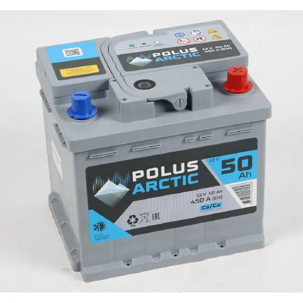 Аккумулятор POLUS ARCTIC 50 Ач 450 А (EN), обратная полярность, LBN1