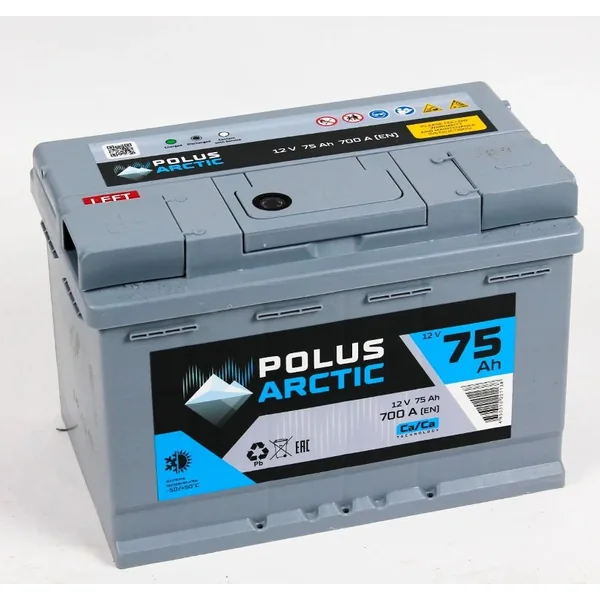 Аккумулятор POLUS Arctic 75 Ач 700 А (EN), обратная полярность, LN3