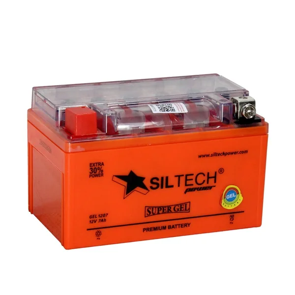 Аккумулятор SILTECH YTX7A-BS 7 Ач 105 А (EN), прямая полярность, 151x65x94