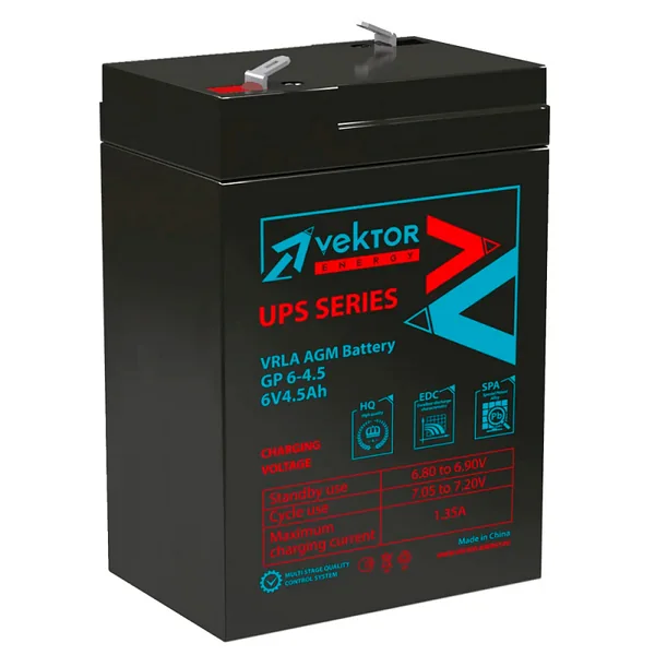 Аккумулятор VEKTOR GP 4.5 Ач, 70x47x100