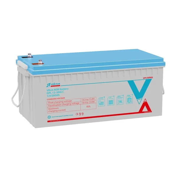 Аккумулятор VEKTOR GPL 200 Ач, 520x240x242