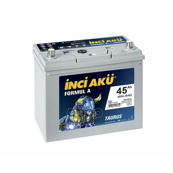 Аккумулятор INCI AKU FormulA 45 Ач 400 А (EN), обратная полярность, B24