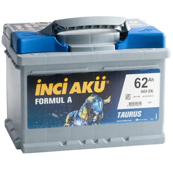 Аккумулятор INCI AKU Formul A 62 Ач 540 А (EN), обратная полярность, LBN2