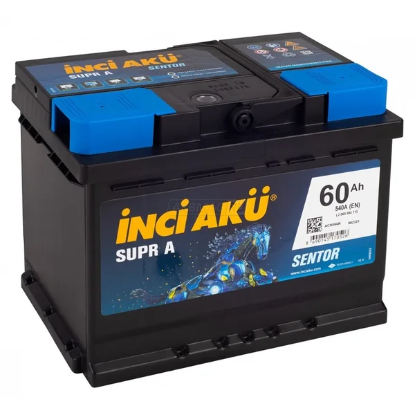 Аккумулятор INCI AKU SuprA 60 Ач 540 А (EN), прямая полярность, LN2