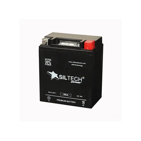 Аккумулятор SILTECH YTX7L-BS 7 Ач 100 А (EN), обратная полярность