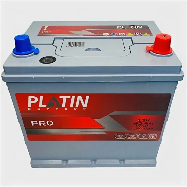 Аккумулятор PLATIN Pro 62 Ач 600 А (EN), обратная полярность, D23