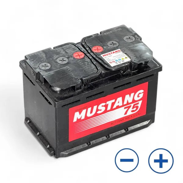Аккумулятор MUSTANG 75 Ач 600 А (EN), обратная полярность, LN3