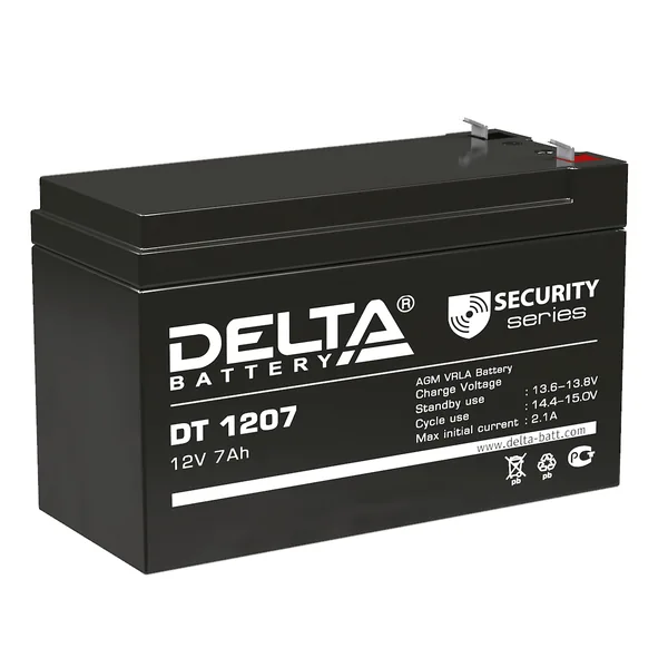 Аккумулятор DELTA 7 Ач, 151x65x94