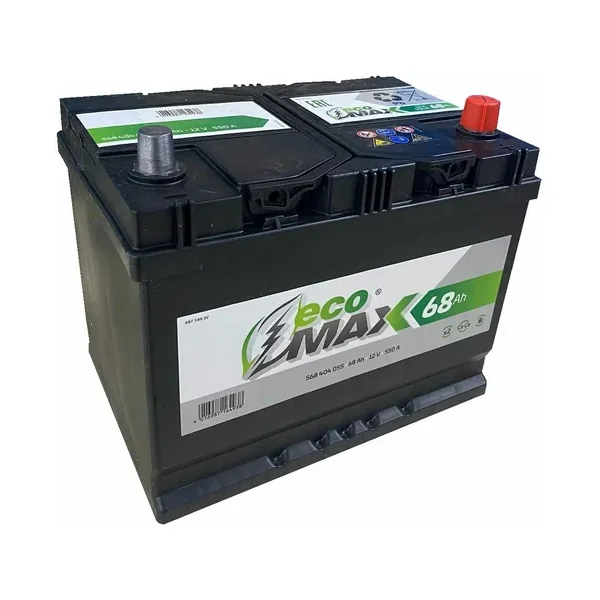 Аккумулятор EcoMax 68 Ач 550 А (EN), обратная полярность, LN3