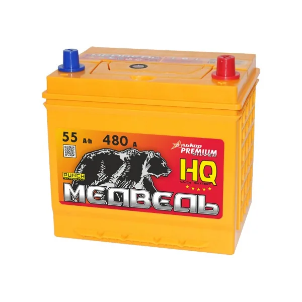 Аккумулятор МЕДВЕДЬ PUNCH 55 Ач 480 А (EN), обратная полярность, B24