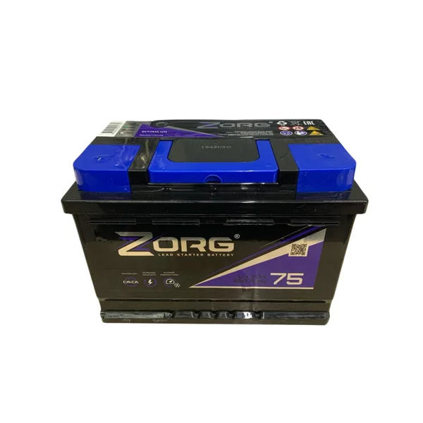 Аккумулятор ZORG 75 Ач 650 А (EN), обратная полярность, LN3