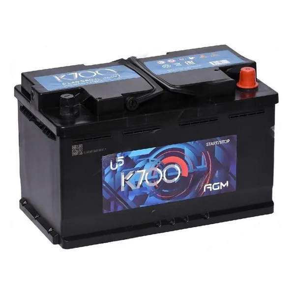 Аккумулятор K700 80 Ач 800 А (EN), обратная полярность, LN4