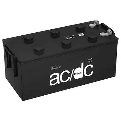 Аккумулятор AC/DC 190 Ач 1200 А (EN), прямая полярность, 6ST-190