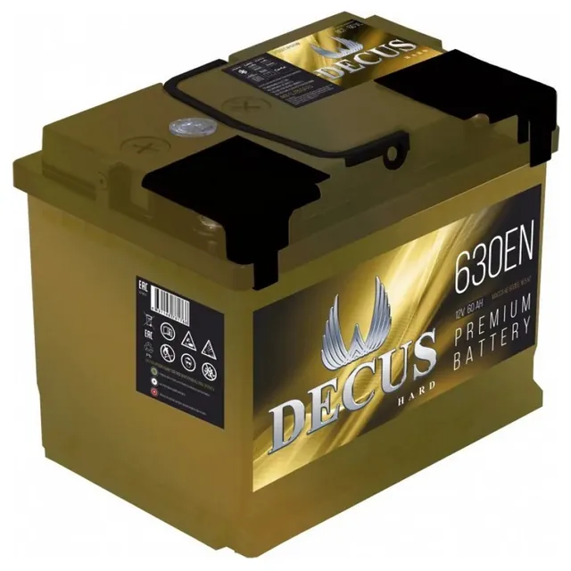 Аккумулятор DECUS 60 Ач 630 А (EN), обратная полярность, LN2