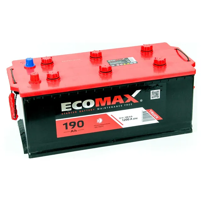 Аккумулятор EcoMax 190 Ач 1200 А (EN), обратная полярность, HB