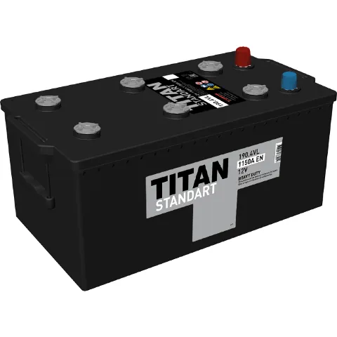 Аккумулятор TITAN STANDART 190 Ач 1250 А (EN), обратная полярность, 6ST-190