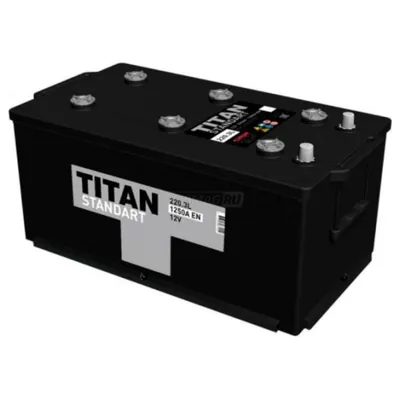 Аккумулятор TITAN Standart 220 Ач 1250 А (EN), обратная полярность, HC
