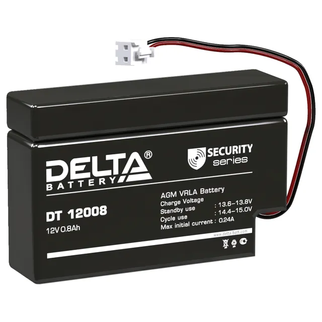 Аккумулятор DELTA 0.8 Ач, 97x24x58