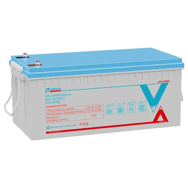 Аккумулятор VEKTOR GPL 200 Ач, 520x240x242