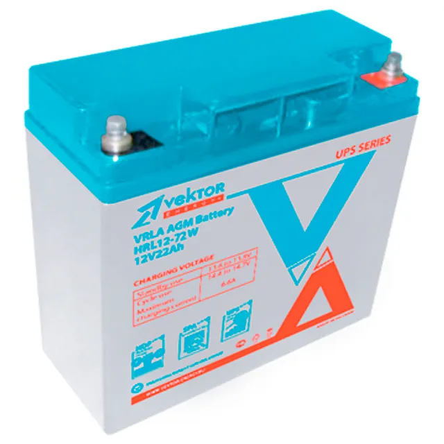 Аккумулятор VEKTOR HRL 22 Ач, 182x77x166
