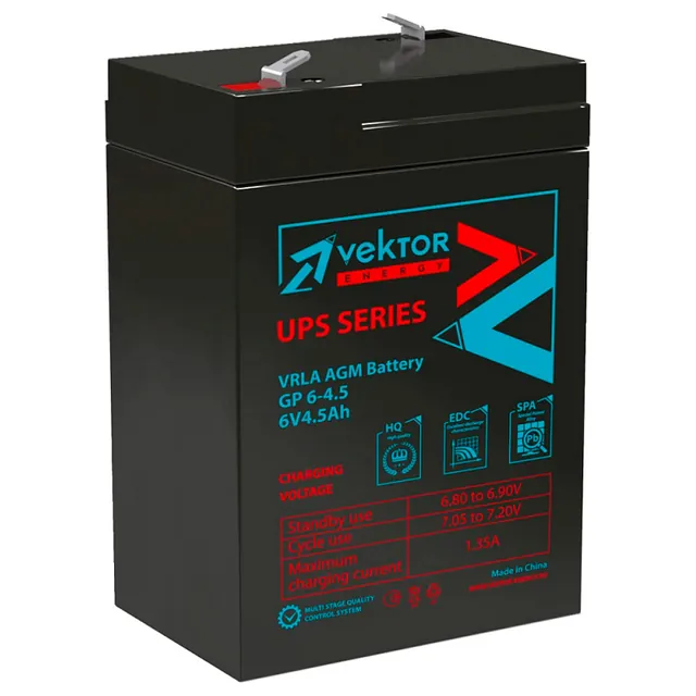 Аккумулятор VEKTOR GP 4.5 Ач, 70x47x100