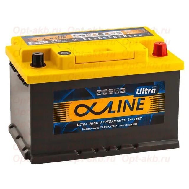 Аккумулятор ALPHALINE Ultra 74 Ач 750 А (EN), обратная полярность, LBN3