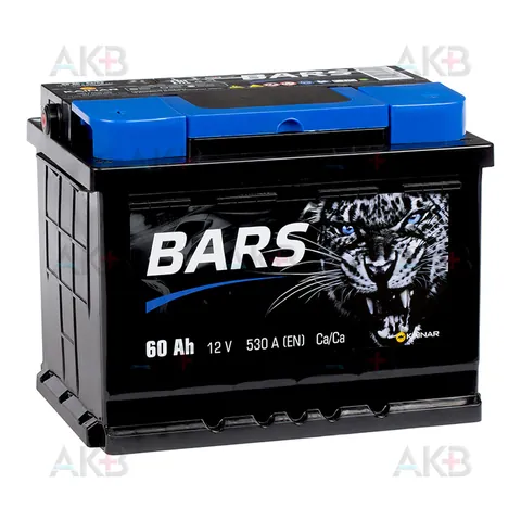 Аккумулятор BARS 60 Ач 530 А (EN), обратная полярность, LN2