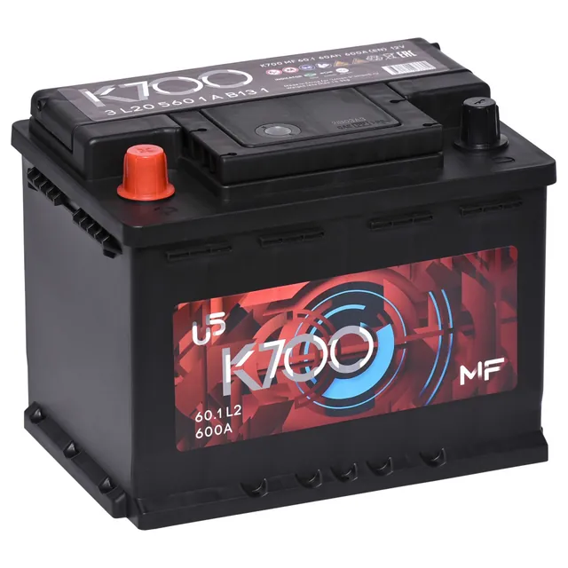 Аккумулятор K700 60 Ач 600 А (EN), прямая полярность, LN2
