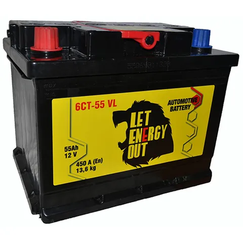 Аккумулятор LET ENERGY OUT 55 Ач 450 А (EN), прямая полярность, LN2
