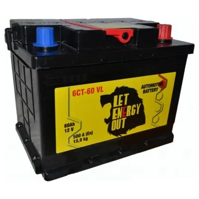 Аккумулятор LET ENERGY OUT 60 Ач 500 А (EN), прямая полярность, LN2