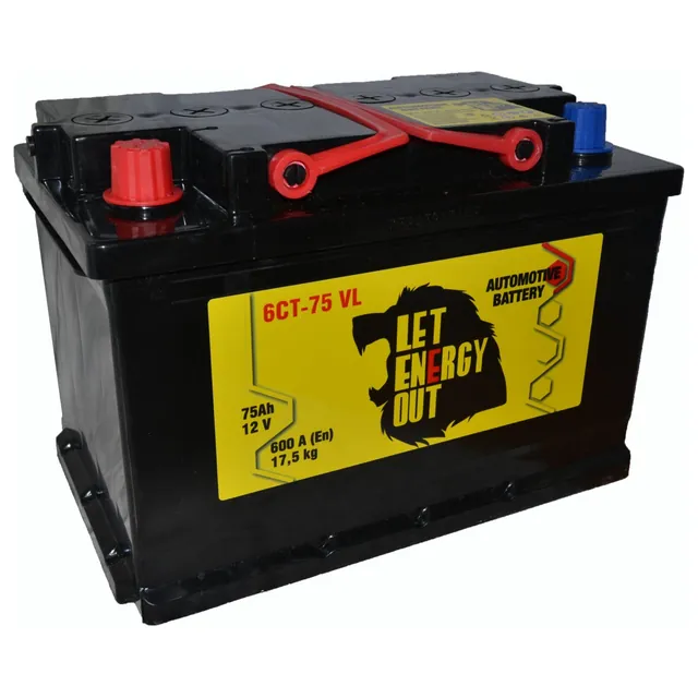 Аккумулятор LET ENERGY OUT 75 Ач 600 А (EN), прямая полярность, LN3