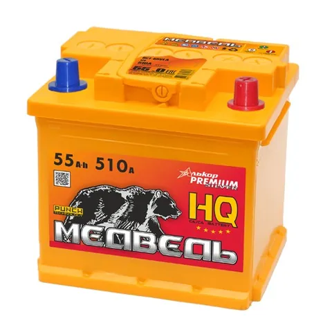 Аккумулятор МЕДВЕДЬ PUNCH 55 Ач 510 А (EN), обратная полярность, LN1