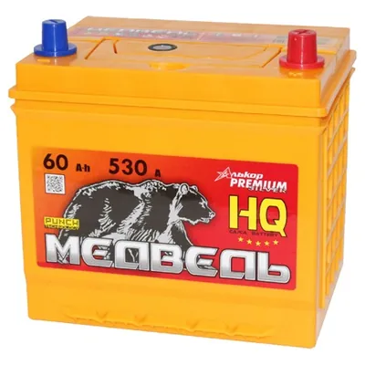 Аккумулятор МЕДВЕДЬ PUNCH 60 Ач 530 А (EN), обратная полярность, D23