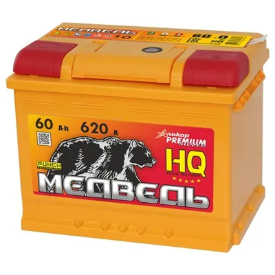 Аккумулятор МЕДВЕДЬ PUNCH 60 Ач 620 А (EN), обратная полярность, LN2