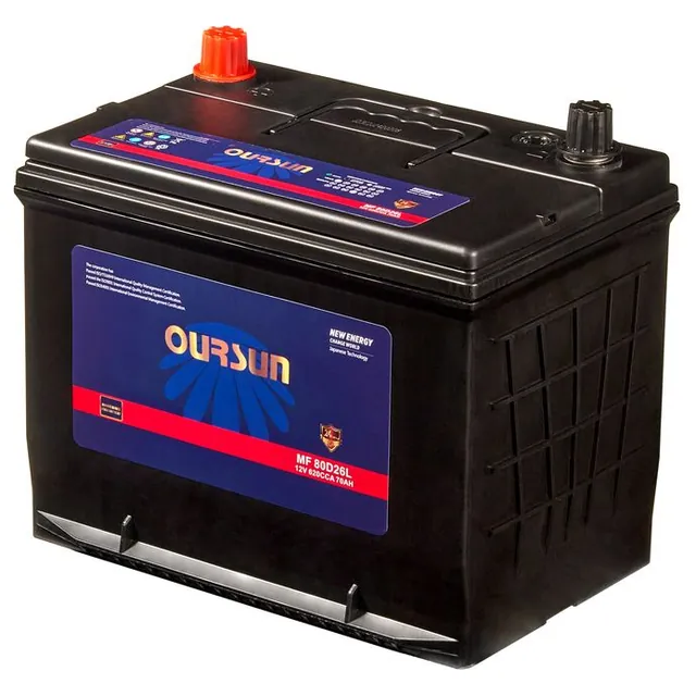 Аккумулятор OURSUN 70 Ач 620 А (EN), обратная полярность, D26