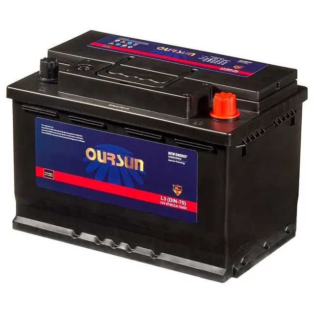 Аккумулятор OURSUN 70 Ач 670 А (EN), обратная полярность, LN3