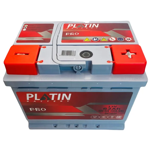 Аккумулятор PLATIN Pro Pro 62 Ач 520 А (EN), обратная полярность, LN2