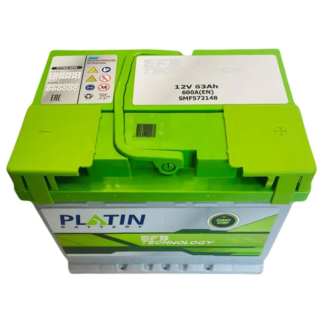 Аккумулятор PLATIN 63 Ач 600 А (EN), обратная полярность, LN2