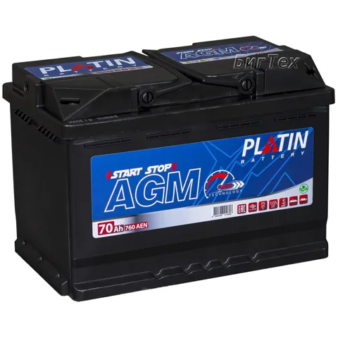 Аккумулятор PLATIN AGM OEM 70 Ач 760 А (EN), обратная полярность, LN3