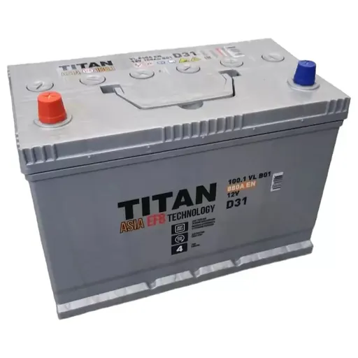 Аккумулятор TITAN Asia EFB 100 Ач 850 А (EN), прямая полярность, D31