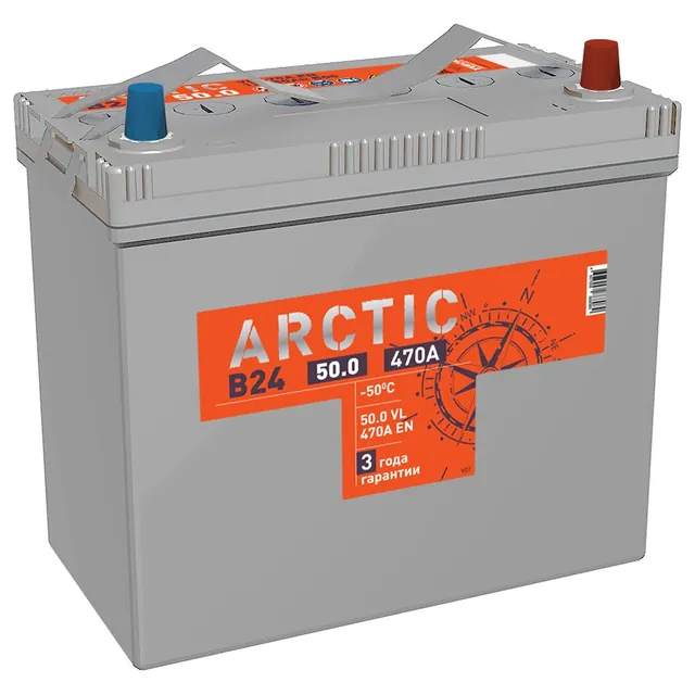 Аккумулятор TITAN Arctic Asia 50 Ач 470 А (EN), обратная полярность, B24