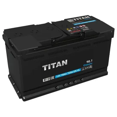 Аккумулятор TITAN Classic 90 Ач 720 А (EN), обратная полярность, LN5