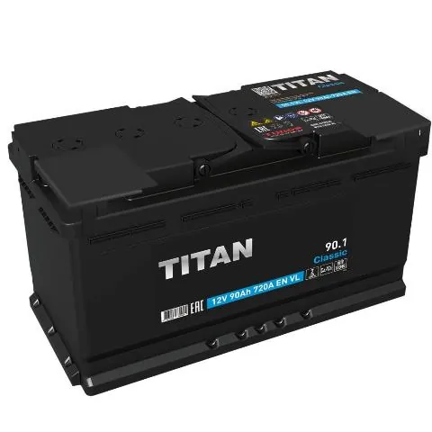 Аккумулятор TITAN Classic 90 Ач 720 А (EN), обратная полярность, LN5