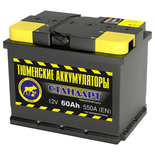 Аккумулятор ТЮМЕНСКИЕ АККУМУЛЯТОРЫ Стандарт 60 Ач 550 А (EN), прямая полярность, LN2